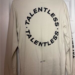 TALENTLESS Cream Cotton Tee